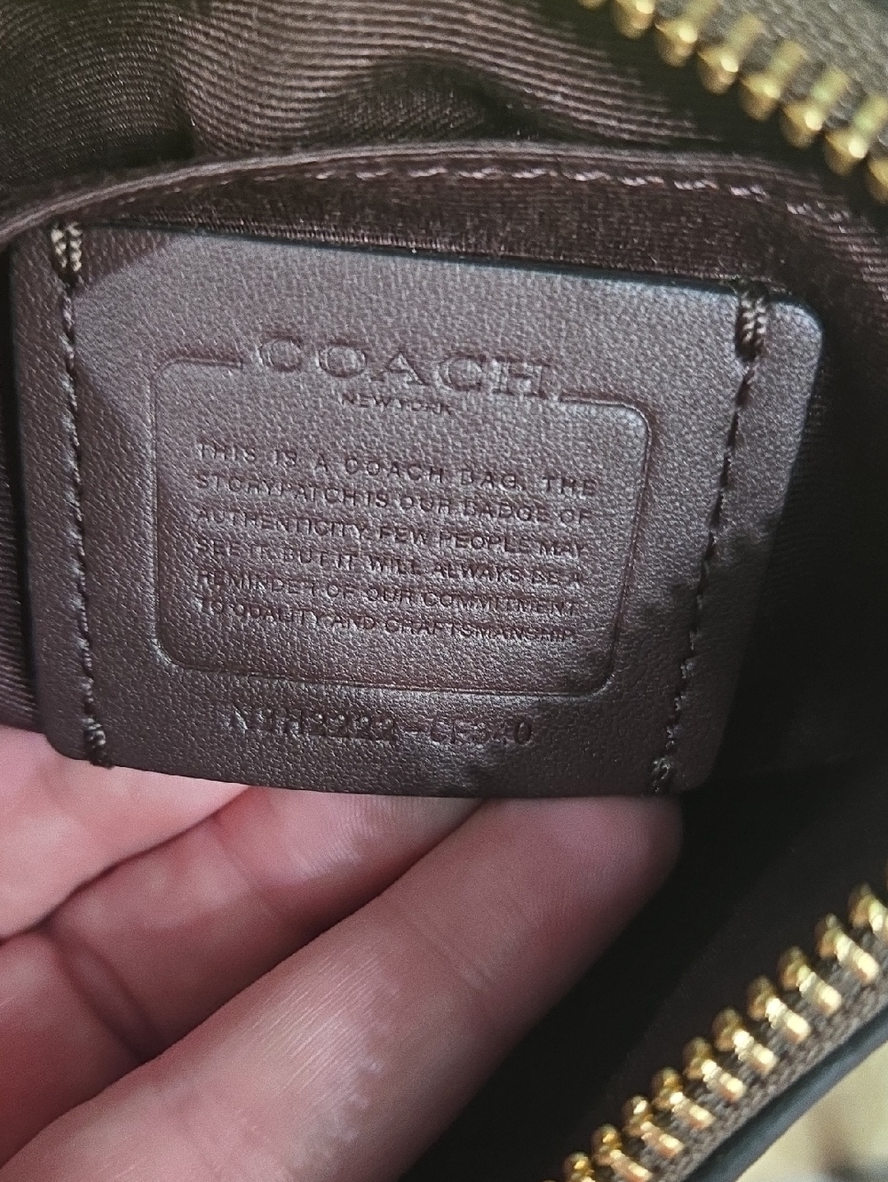 Like New! Coach Brown Signature Crossbody with Black Trim - Picture 4 of 10